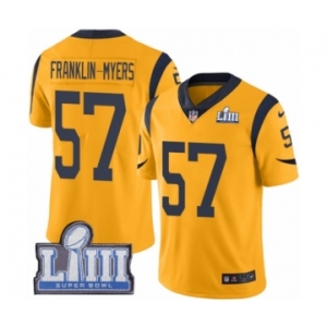 Youth Nike Los Angeles Rams #57 John Franklin-Myers Limited Gold Rush Vapor Untouchable Super Bowl LIII Bound NFL Jersey