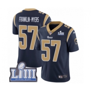 Youth Nike Los Angeles Rams #57 John Franklin-Myers Navy Blue Team Color Vapor Untouchable Limited Player Super Bowl LIII Bound NFL Jersey