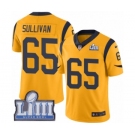 Youth Nike Los Angeles Rams #65 John Sullivan Limited Gold Rush Vapor Untouchable Super Bowl LIII Bound NFL Jersey