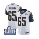 Youth Nike Los Angeles Rams #65 John Sullivan White Vapor Untouchable Limited Player Super Bowl LIII Bound NFL Jersey