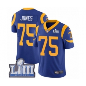 Youth Nike Los Angeles Rams #75 Deacon Jones Royal Blue Alternate Vapor Untouchable Limited Player Super Bowl LIII Bound NFL Jersey