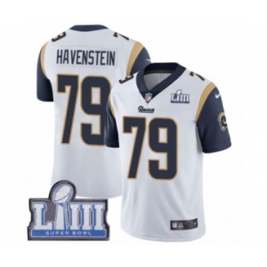 Youth Nike Los Angeles Rams #79 Rob Havenstein White Vapor Untouchable Limited Player Super Bowl LIII Bound NFL Jersey