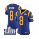 Youth Nike Los Angeles Rams #8 Brandon Allen Royal Blue Alternate Vapor Untouchable Limited Player Super Bowl LIII Bound NFL Jersey