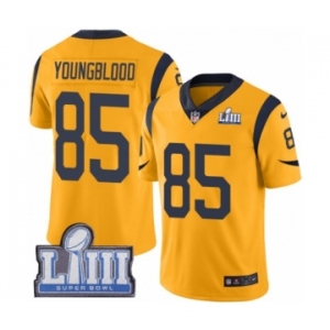 Youth Nike Los Angeles Rams #85 Jack Youngblood Limited Gold Rush Vapor Untouchable Super Bowl LIII Bound NFL Jersey