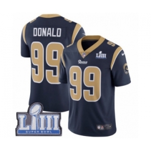 Youth Nike Los Angeles Rams #99 Aaron Donald Navy Blue Team Color Vapor Untouchable Limited Player Super Bowl LIII Bound NFL Jersey