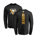 NHL Adidas Pittsburgh Penguins #21 Michel Briere Black Backer Long Sleeve T-Shirt