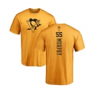 NHL Adidas Pittsburgh Penguins #55 Larry Murphy Gold One Color Backer T-Shirt