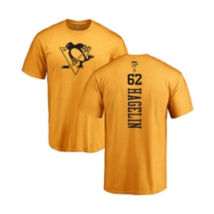 NHL Adidas Pittsburgh Penguins #62 Carl Hagelin Gold One Color Backer T-Shirt