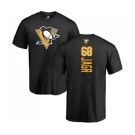 NHL Adidas Pittsburgh Penguins #68 Jaromir Jagr Black Backer T-Shirt