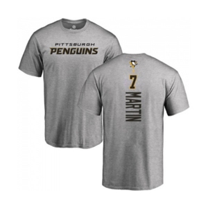 NHL Adidas Pittsburgh Penguins #7 Paul Martin Ash Backer T-Shirt