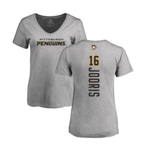 NHL Women Adidas Pittsburgh Penguins #16 Josh Jooris Ash Backer T-Shirt