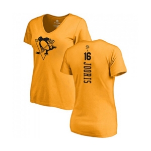 NHL Women Adidas Pittsburgh Penguins #16 Josh Jooris Gold One Color Backer T-Shirt