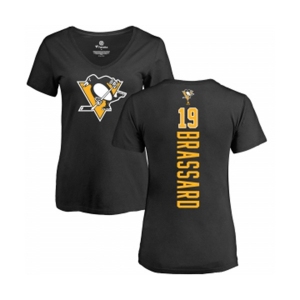 NHL Women Adidas Pittsburgh Penguins #19 Derick Brassard Black Backer T-Shirt