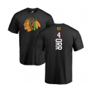 NHL Adidas Chicago Blackhawks #4 Bobby Orr Black Backer T-Shirt