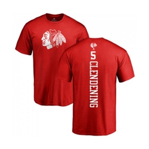 NHL Adidas Chicago Blackhawks #5 Adam Clendening Red One Color Backer T-Shirt