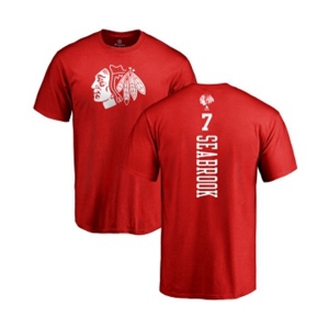 NHL Adidas Chicago Blackhawks #7 Brent Seabrook Red One Color Backer T-Shirt