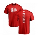 NHL Adidas Chicago Blackhawks #74 Nicolas Beaudin Red One Color Backer T-Shirt