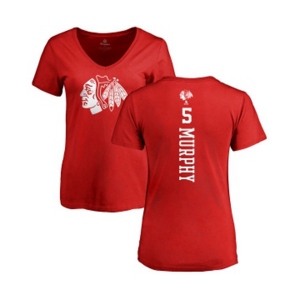 NHL Women Adidas Chicago Blackhawks #5 Connor Murphy Red One Color Backer T-Shirt