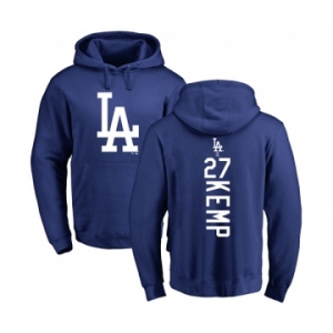 MLB Nike Los Angeles Dodgers #27 Matt Kemp Royal Blue Backer Pullover Hoodie
