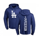 MLB Nike Los Angeles Dodgers #31 Joc Pederson Royal Blue Backer Pullover Hoodie