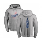 MLB Nike Los Angeles Dodgers #4 Babe Herman Ash Backer Pullover Hoodie