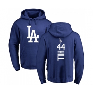 MLB Nike Los Angeles Dodgers #44 Rich Hill Royal Blue Backer Pullover Hoodie