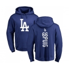 MLB Nike Los Angeles Dodgers #66 Yasiel Puig Royal Blue Backer Pullover Hoodie