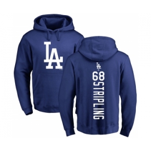 MLB Nike Los Angeles Dodgers #68 Ross Stripling Royal Blue Backer Pullover Hoodie