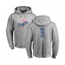 MLB Nike Los Angeles Dodgers #99 Hyun-Jin Ryu Ash Backer Pullover Hoodie