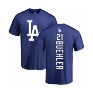 MLB Nike Los Angeles Dodgers #21 Walker Buehler Royal Blue Backer T-Shirt