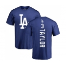 MLB Nike Los Angeles Dodgers #3 Chris Taylor Royal Blue Backer T-Shirt