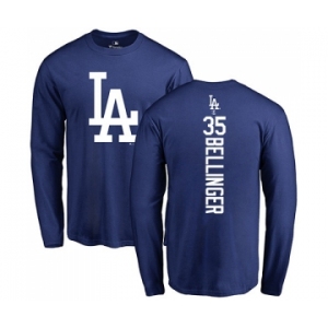 MLB Nike Los Angeles Dodgers #35 Cody Bellinger Royal Blue Backer Long Sleeve T-Shirt