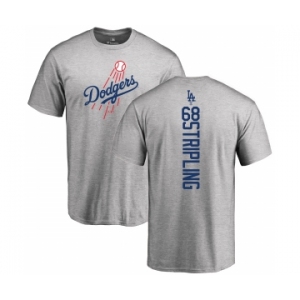 MLB Nike Los Angeles Dodgers #68 Ross Stripling Ash Backer T-Shirt
