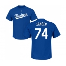 MLB Nike Los Angeles Dodgers #74 Kenley Jansen Royal Blue Name & Number T-Shirt