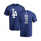 MLB Nike Los Angeles Dodgers #99 Hyun-Jin Ryu Royal Blue Backer T-Shirt