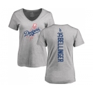 MLB Women's Nike Los Angeles Dodgers #35 Cody Bellinger Ash Backer T-Shirt