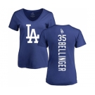 MLB Women's Nike Los Angeles Dodgers #35 Cody Bellinger Royal Blue Backer T-Shirt