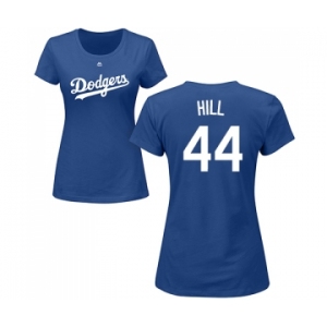 MLB Women's Nike Los Angeles Dodgers #44 Rich Hill Royal Blue Name & Number T-Shirt