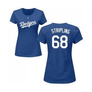 MLB Women's Nike Los Angeles Dodgers #68 Ross Stripling Royal Blue Name & Number T-Shirt