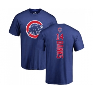 MLB Nike Chicago Cubs #14 Ernie Banks Royal Blue Backer T-Shirt