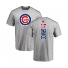 MLB Nike Chicago Cubs #17 Mark Grace Ash Backer T-Shirt