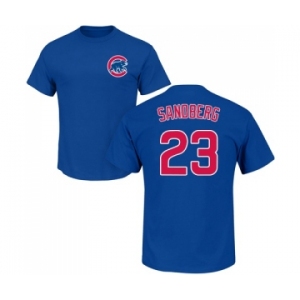 MLB Nike Chicago Cubs #23 Ryne Sandberg Royal Blue Name & Number T-Shirt