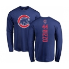 MLB Nike Chicago Cubs #44 Anthony Rizzo Royal Blue Backer Long Sleeve T-Shirt