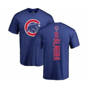 MLB Nike Chicago Cubs #5 Albert Almora Jr Royal Blue Backer T-Shirt
