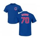 MLB Nike Chicago Cubs #70 Joe Maddon Royal Blue Name & Number T-Shirt