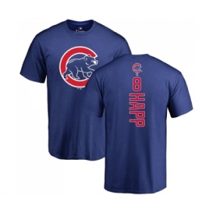 MLB Nike Chicago Cubs #8 Ian Happ Royal Blue Backer T-Shirt