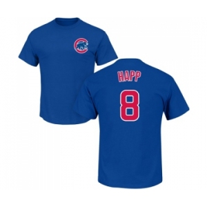 MLB Nike Chicago Cubs #8 Ian Happ Royal Blue Name & Number T-Shirt