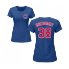 MLB Women's Nike Chicago Cubs #38 Mike Montgomery Royal Blue Name & Number T-Shirt