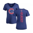 MLB Women's Nike Chicago Cubs #41 John Lackey Royal Blue Backer T-Shirt