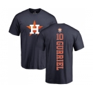 MLB Nike Houston Astros #10 Yuli Gurriel Navy Blue Backer T-Shirt